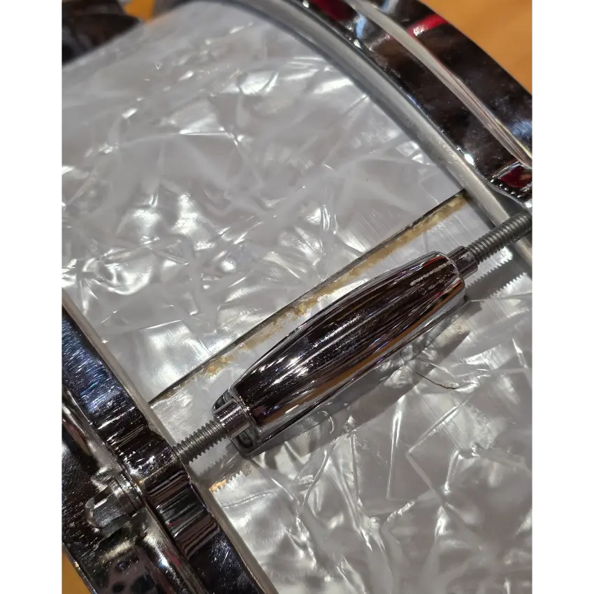 Used Vintage Gretsch Dixieland Snare Drum 14x5.5 White Marine Pearl - Good - Drum Center Of Portsmouth