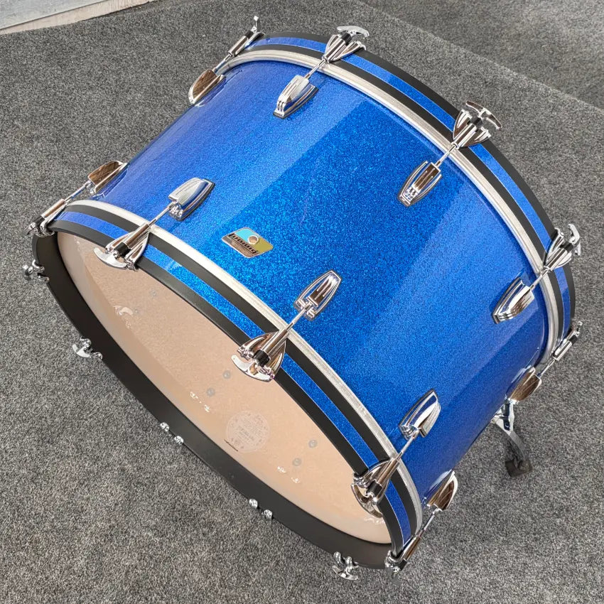 Used Ludwig Classic Maple 4pc Drum Set Blue Sparkle - Bonham Sizes - Excellent - Drum Center Of Portsmouth