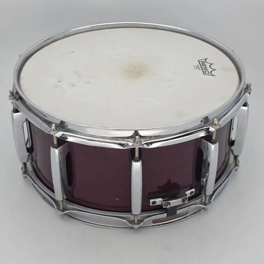 Used Pearl MMX Masters Custom Maple Snare Drum 14x6.5 Wine Red - Good - Drum Center Of Portsmouth