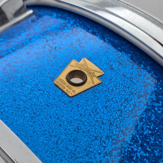 Used Vintage Ludwig Snare Drum 14x5 Blue Sparkle - Good - Drum Center Of Portsmouth