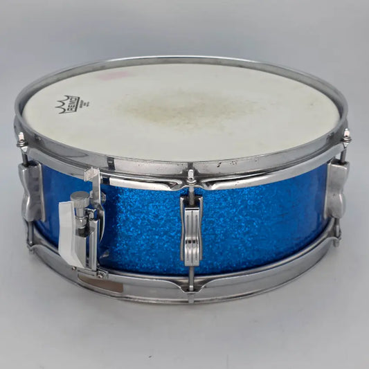 Used Vintage Ludwig Snare Drum 14x5 Blue Sparkle - Good - Drum Center Of Portsmouth