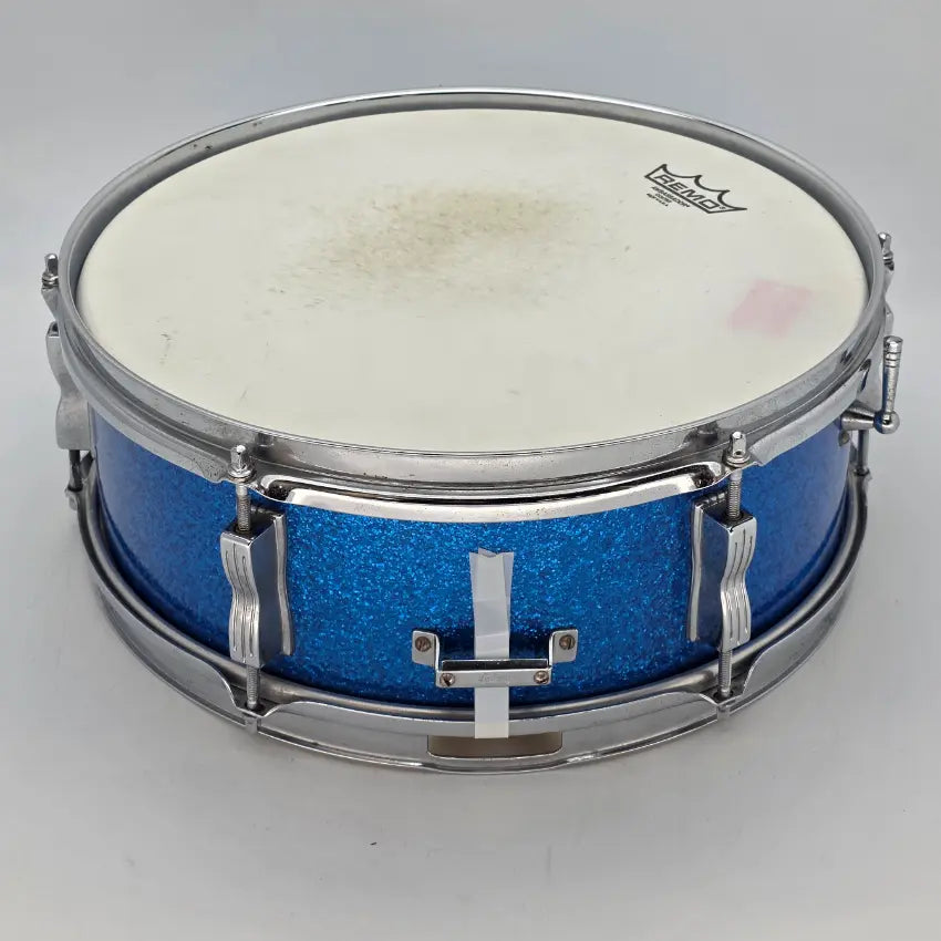 Used Vintage Ludwig Snare Drum 14x5 Blue Sparkle - Good - Drum Center Of Portsmouth