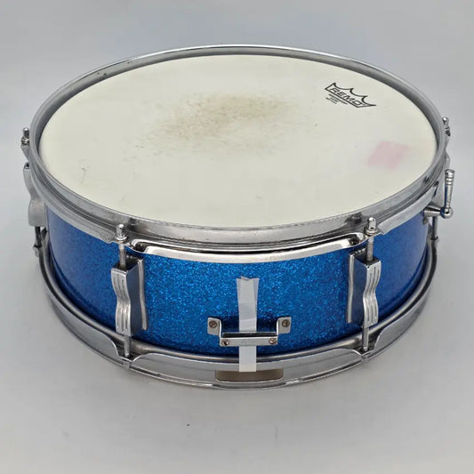 Used Vintage Ludwig Snare Drum 14x5 Blue Sparkle - Good - Drum Center Of Portsmouth