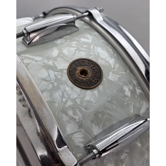 Used Vintage Gretsch Snare Drum White Marine Pearl - Fair - Drum Center Of Portsmouth