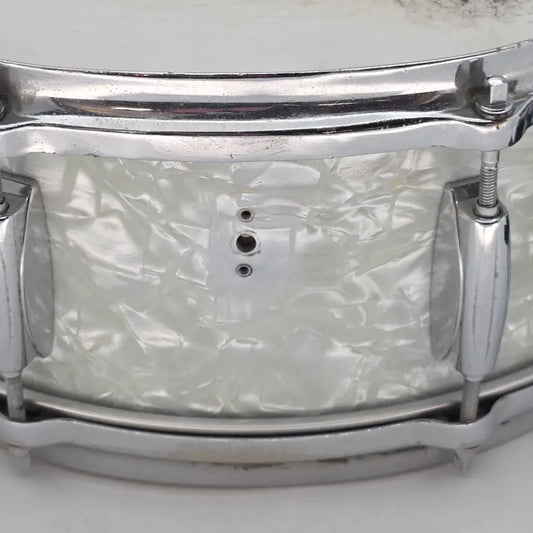 Used Vintage Gretsch Snare Drum White Marine Pearl - Fair - Drum Center Of Portsmouth
