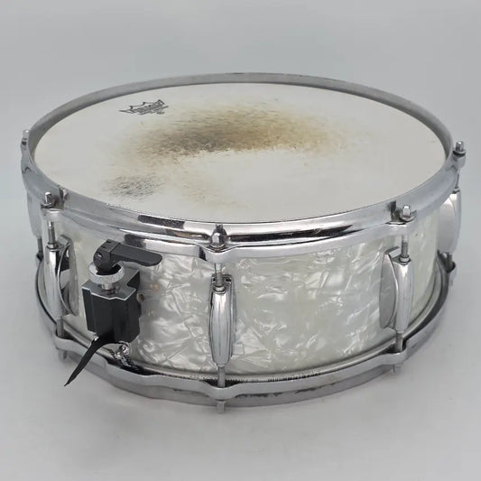 Used Vintage Gretsch Snare Drum White Marine Pearl - Fair - Drum Center Of Portsmouth