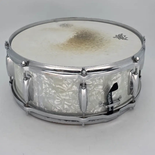 Used Vintage Gretsch Snare Drum White Marine Pearl - Fair - Drum Center Of Portsmouth