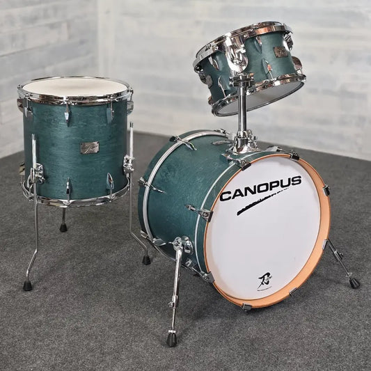 Used Canopus Yaiba 3pc Bop Drum Set Indigo Matte Lacquer - Very Good - Drum Center Of Portsmouth