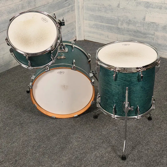 Used Canopus Yaiba 3pc Bop Drum Set Indigo Matte Lacquer - Very Good - Drum Center Of Portsmouth