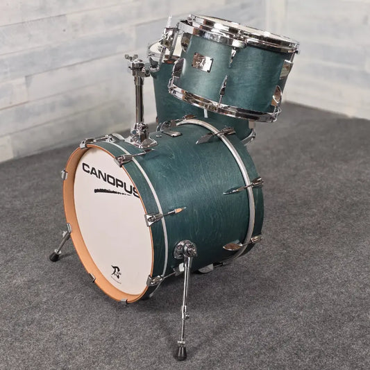 Used Canopus Yaiba 3pc Bop Drum Set Indigo Matte Lacquer - Very Good - Drum Center Of Portsmouth