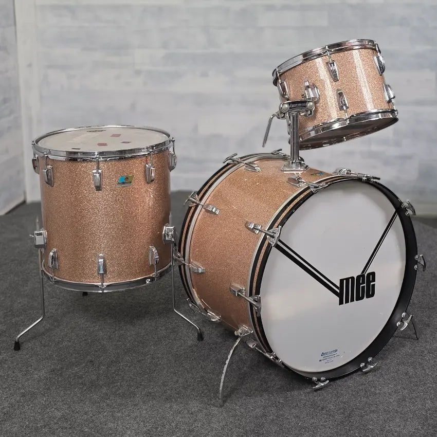 Used Vintage Ludwig 3pc Drum Set Champagne Sparkle - Good - Drum Center Of Portsmouth