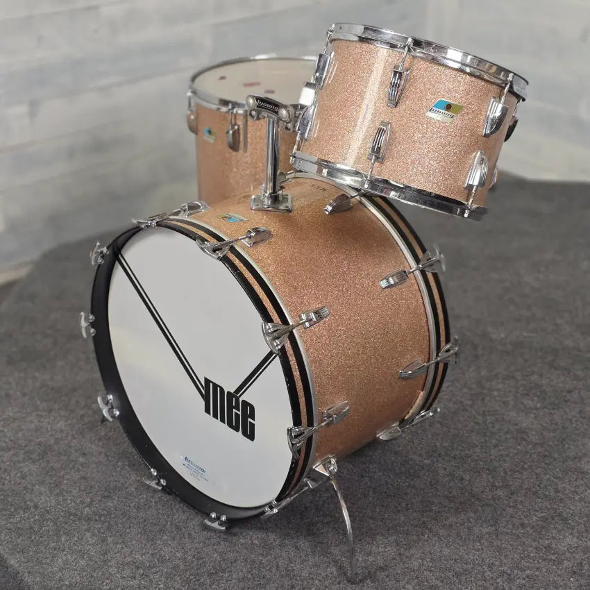 Used Vintage Ludwig 3pc Drum Set Champagne Sparkle - Good - Drum Center Of Portsmouth