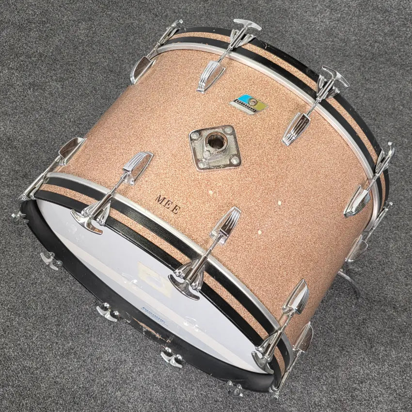 Used Vintage Ludwig 3pc Drum Set Champagne Sparkle - Good - Drum Center Of Portsmouth