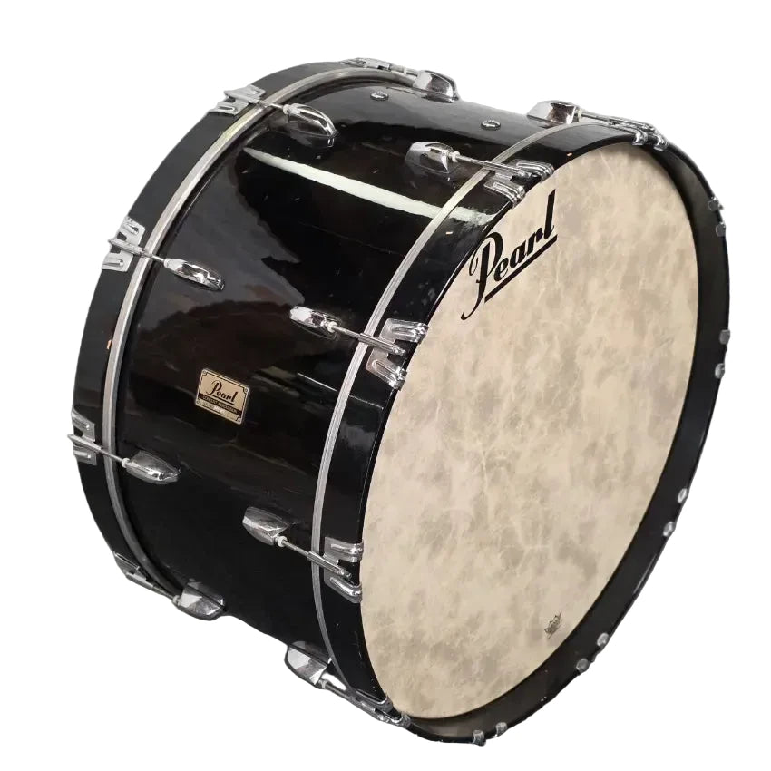 Used Pearl Concert Bass Drum 28x14 Midnight Black w/Stand - Good - Drum Center Of Portsmouth