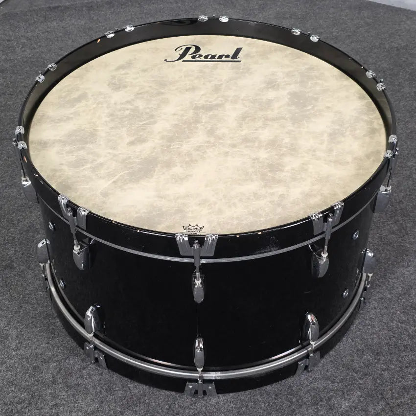 Used Pearl Concert Bass Drum 28x14 Midnight Black w/Stand - Good - Drum Center Of Portsmouth
