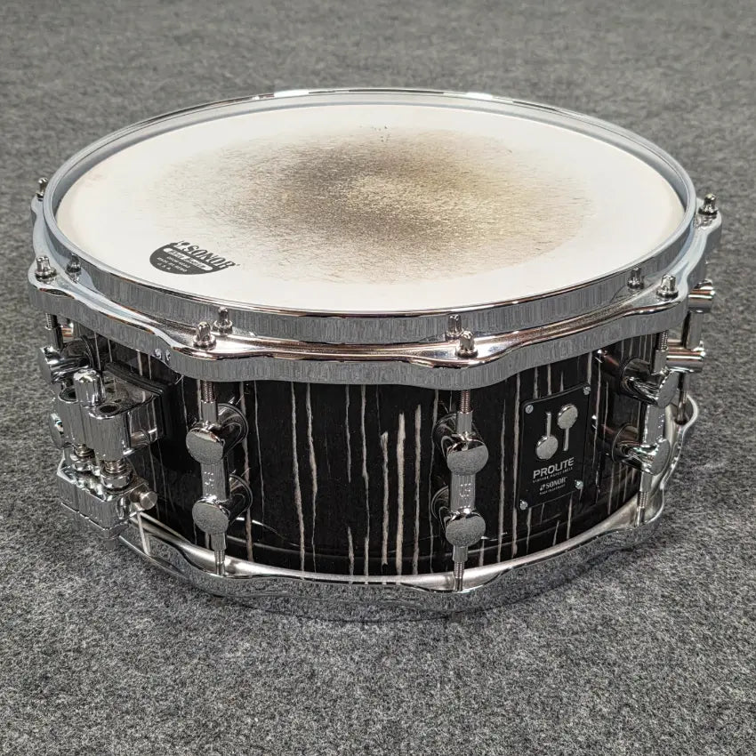 Used Sonor Prolite 5pc Drum Set Ebony White Stripes - Drum Center Of Portsmouth