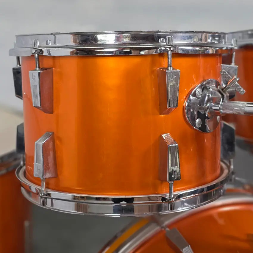 Used Vintage Sonor Champion 5pc Drum Set Metallic Orange w/Hardware - Very Good - Drum Center Of Portsmouth