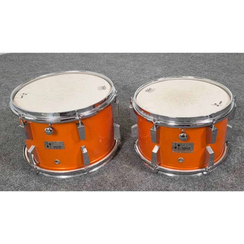 Used Vintage Sonor Champion 5pc Drum Set Metallic Orange w/Hardware - Very Good - Drum Center Of Portsmouth