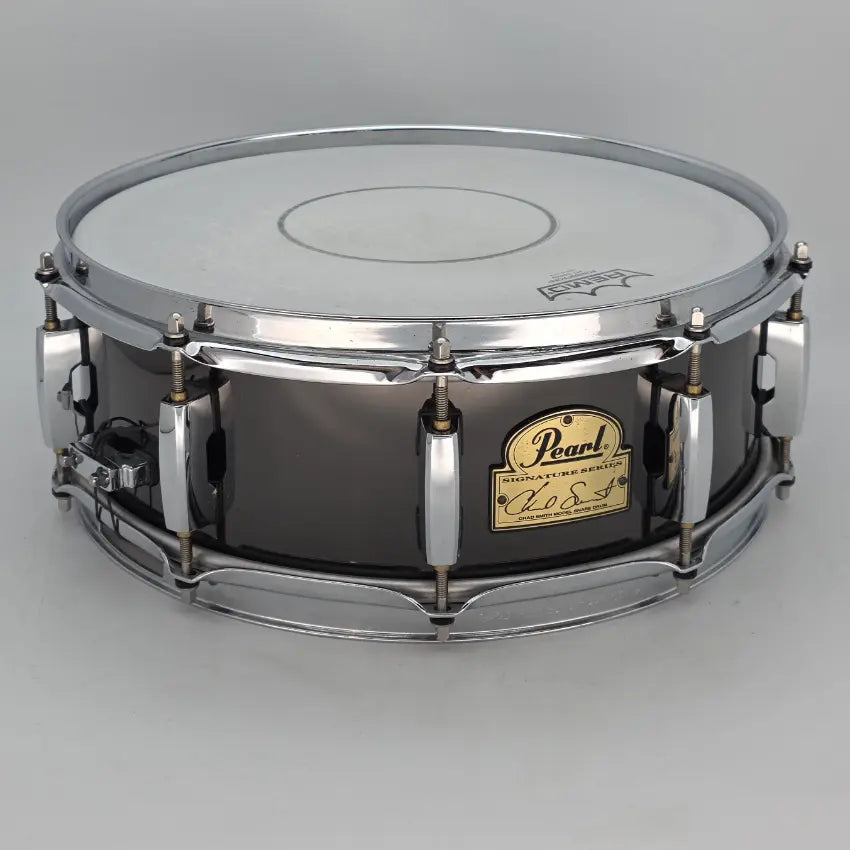 Used Pearl Steel Shell Chad Smith Signature Snare Drum 14x5 - Good - Drum Center Of Portsmouth