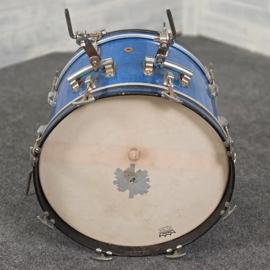 Used Vintage Ludwig Bass Drum 20x14 Blue Sparkle - Fair - Drum Center Of Portsmouth