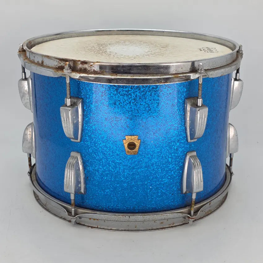 Used Vintage Ludwig Tom 13x9 Blue Sparkle - Fair - Drum Center Of Portsmouth