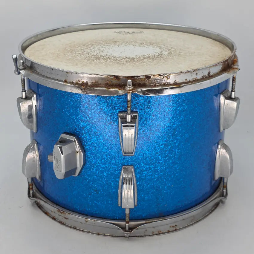 Used Vintage Ludwig Tom 13x9 Blue Sparkle - Fair - Drum Center Of Portsmouth