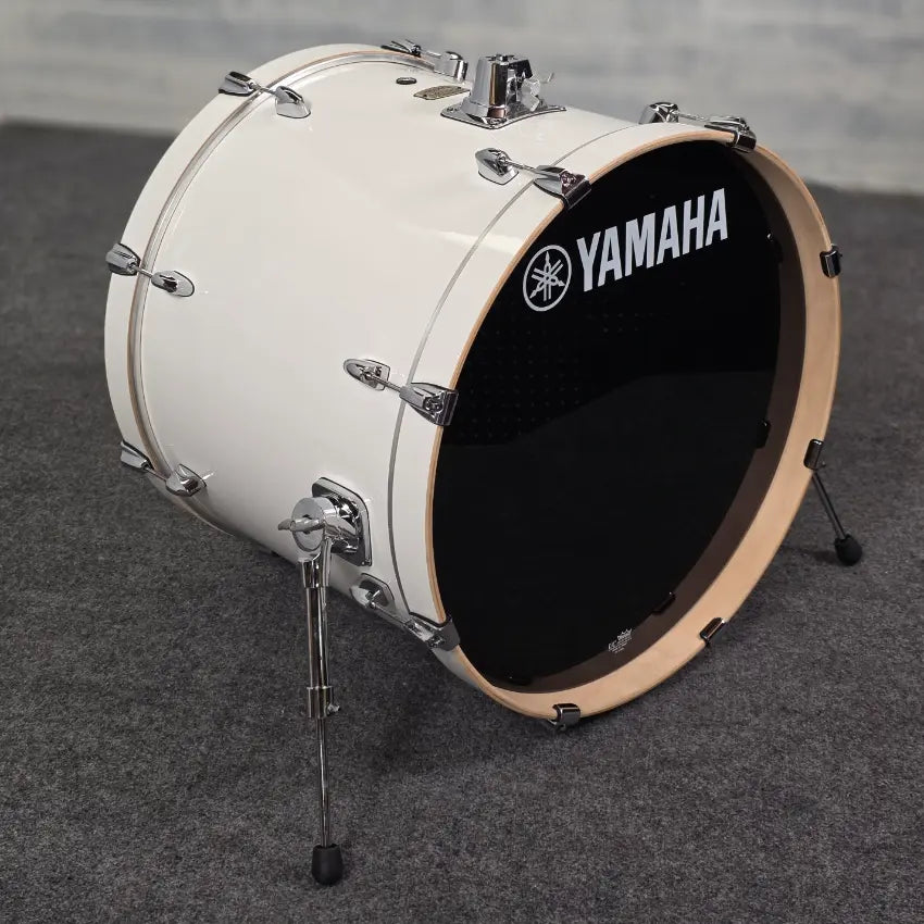 Used Yamaha Stage Custom Bass Drum 22x17 Pure White - Very Good - Drum Center Of Portsmouth