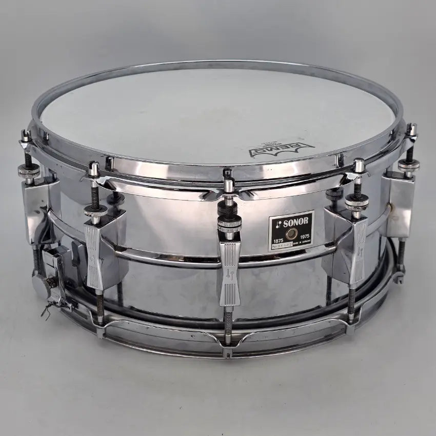 Used Vintage Sonor Ferro-Managanese Steel Shell Snare Drum 14x6.5 - Good - Drum Center Of Portsmouth