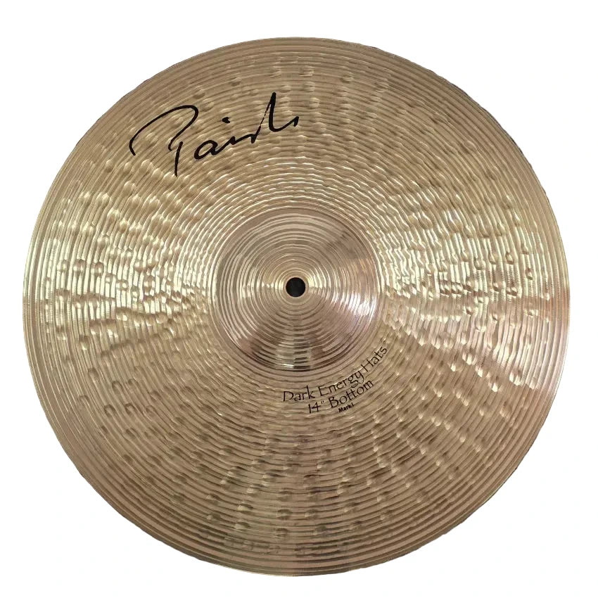 Used Paiste Signature Dark Energy Hi Hat Cymbals 14" Mk I - Excellent - Drum Center Of Portsmouth