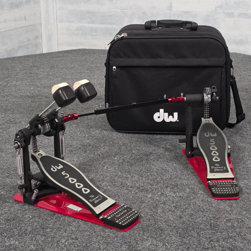 Used DW 5000 Lefty Double Bass Drum Pedal with Case - Good - Drum Center Of Portsmouth