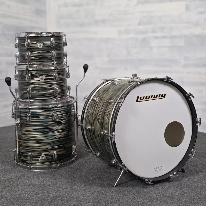 Used Vintage Ludwig Standard 4pc Drum Kit Strata Finish - Good - Drum Center Of Portsmouth