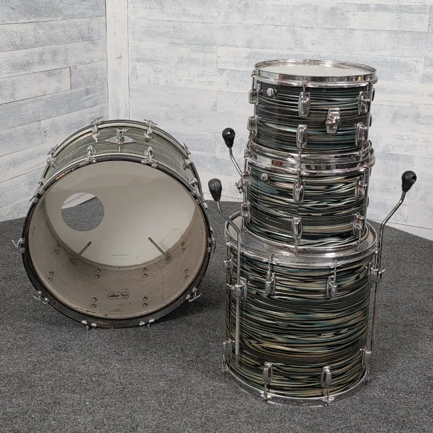 Used Vintage Ludwig Standard 4pc Drum Kit Strata Finish - Good - Drum Center Of Portsmouth