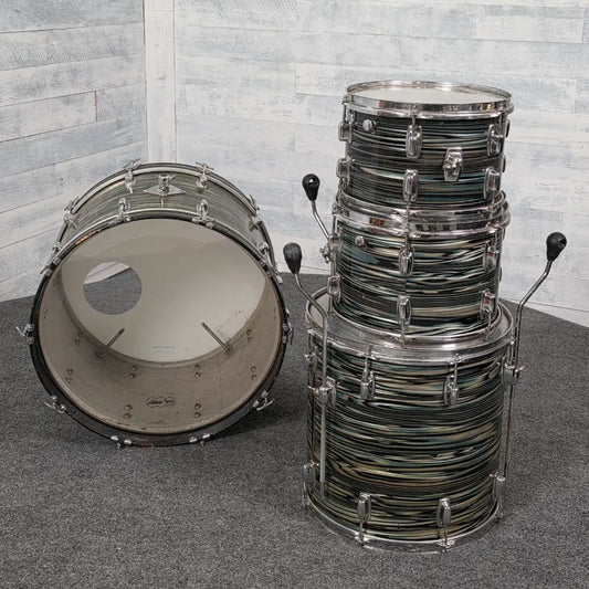Used Vintage Ludwig Standard 4pc Drum Kit Strata Finish - Good - Drum Center Of Portsmouth