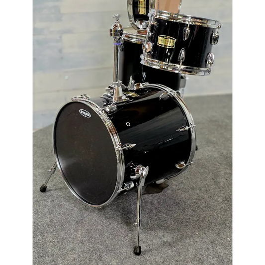 Used Yamaha MIJ Manu Katche 4pc Drum Set Piano Black - Very Good - Drum Center Of Portsmouth