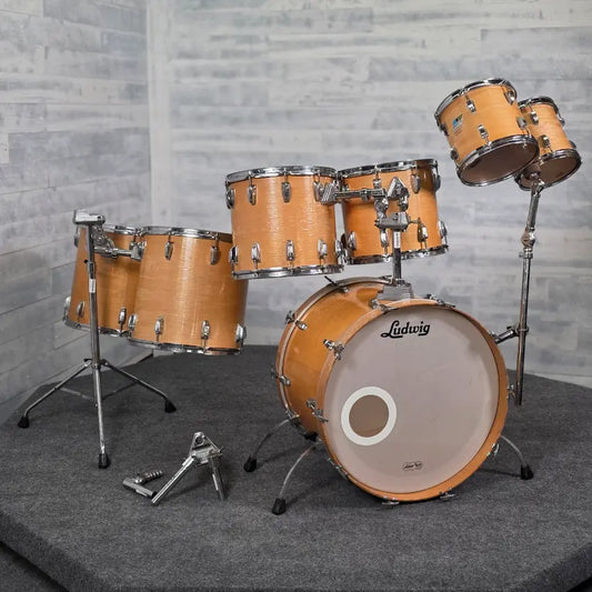 Used Vintage Ludwig 7pc Drum Set Thermogloss - Fair - Drum Center Of Portsmouth