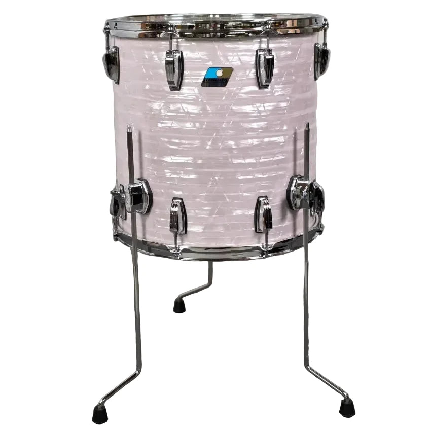 Used Ludwig Classic Maple Floor Tom 16x16 70s White Marine Pearl - Very Good - Drum Center Of Portsmouth
