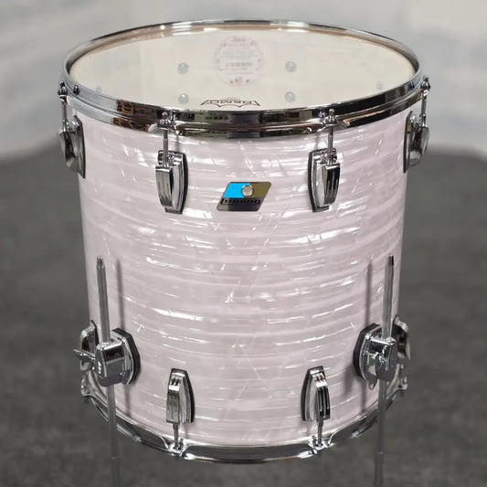 Used Ludwig Classic Maple Floor Tom 16x16 70s White Marine Pearl - Very Good - Drum Center Of Portsmouth