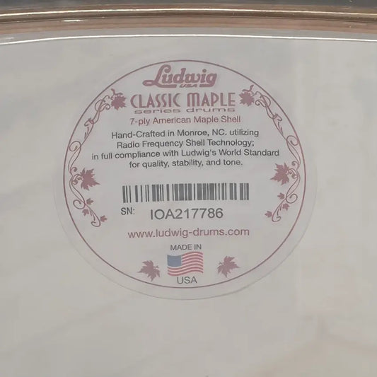 Used Ludwig Classic Maple Floor Tom 16x16 70s White Marine Pearl - Very Good - Drum Center Of Portsmouth