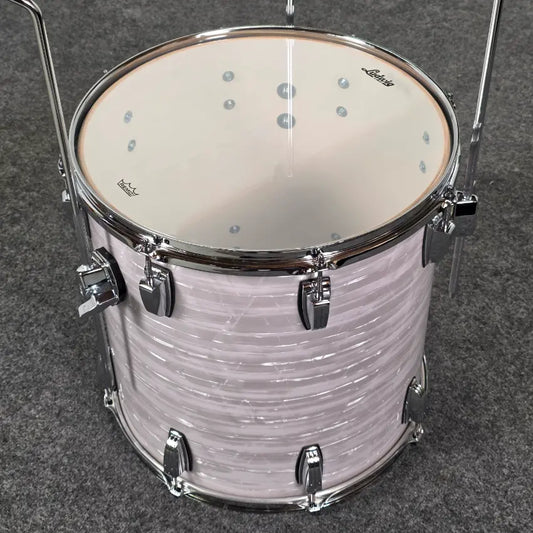 Used Ludwig Classic Maple Floor Tom 16x16 70s White Marine Pearl - Very Good - Drum Center Of Portsmouth