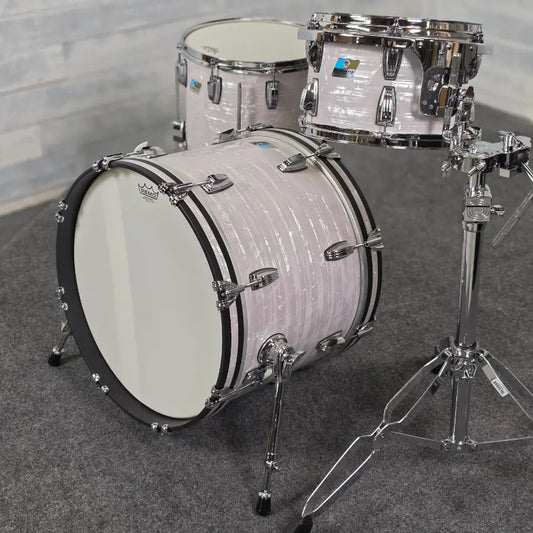 Used Ludwig Classic Maple 3pc Drum Set 70s White Marine Pearl - Very Good - Drum Center Of Portsmouth