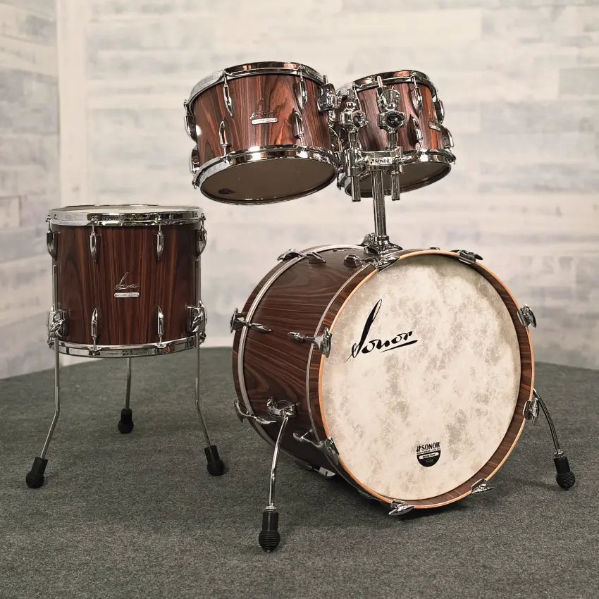 Used Sonor Vintage 4pc Drum Set Rosewood Semi Gloss - Good - Drum Center Of Portsmouth