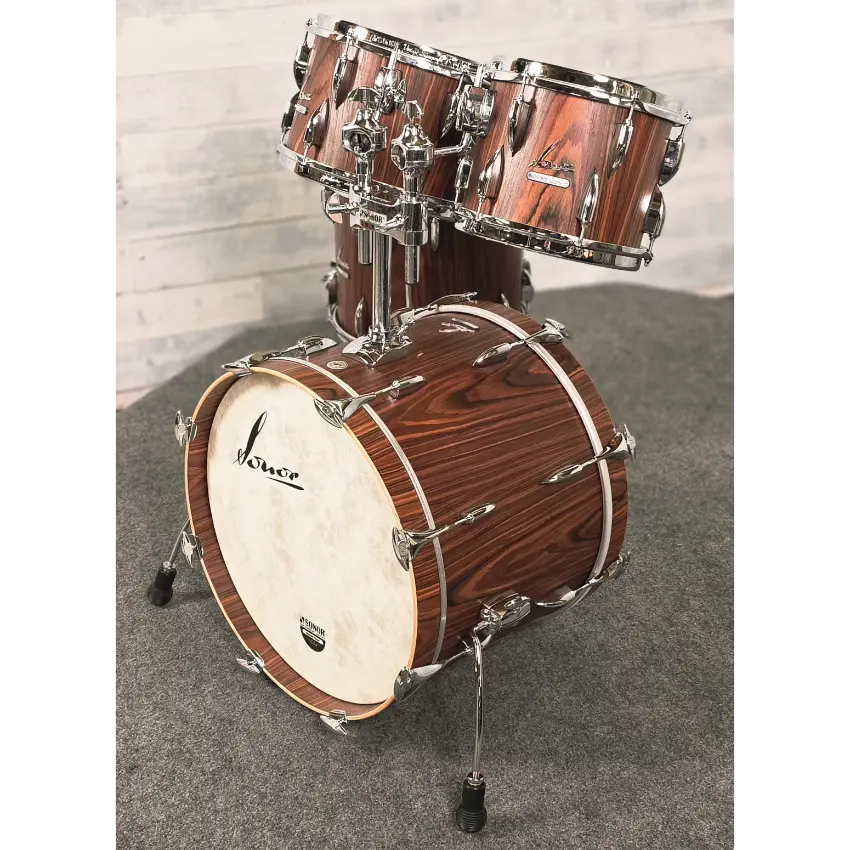 Used Sonor Vintage 4pc Drum Set Rosewood Semi Gloss - Good - Drum Center Of Portsmouth