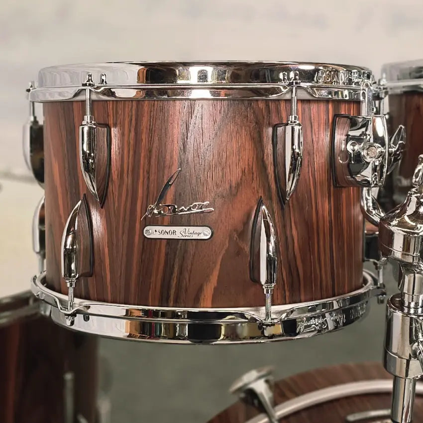 Used Sonor Vintage 4pc Drum Set Rosewood Semi Gloss - Good - Drum Center Of Portsmouth