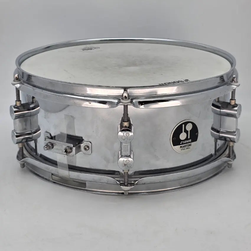 Used Sonor Martini Steel Snare Drum 12x5 - Fair - Drum Center Of Portsmouth