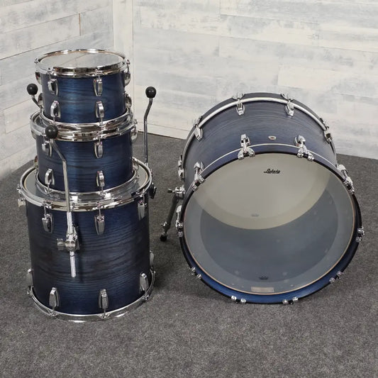 Used Ludwig Classic Oak 4pc Drum Set Blue Burst - Very Good - Drum Center Of Portsmouth