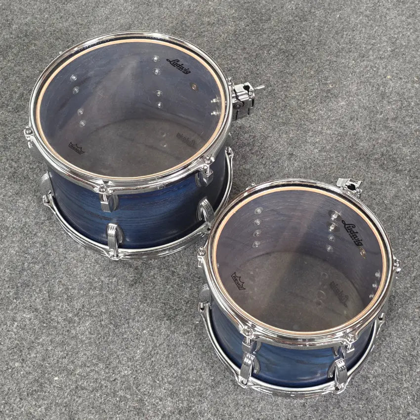Used Ludwig Classic Oak 4pc Drum Set Blue Burst - Very Good - Drum Center Of Portsmouth