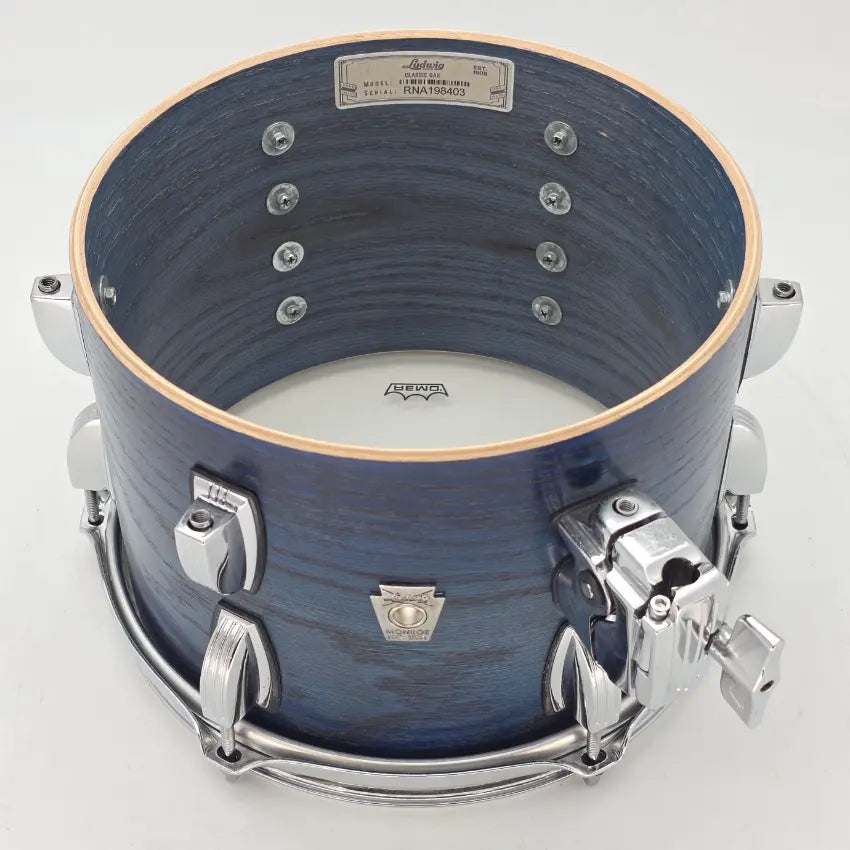 Used Ludwig Classic Oak 4pc Drum Set Blue Burst - Very Good - Drum Center Of Portsmouth