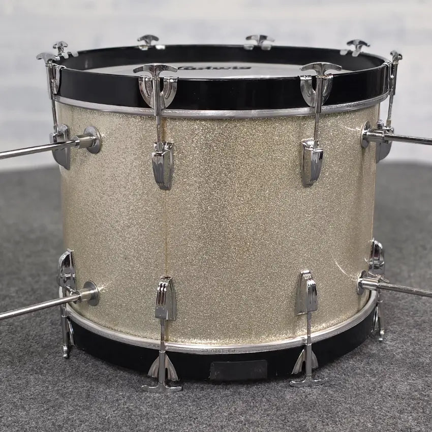 Used Vintage Ludwig 2pc Drum Set Silver Sparkle - Good - Drum Center Of Portsmouth