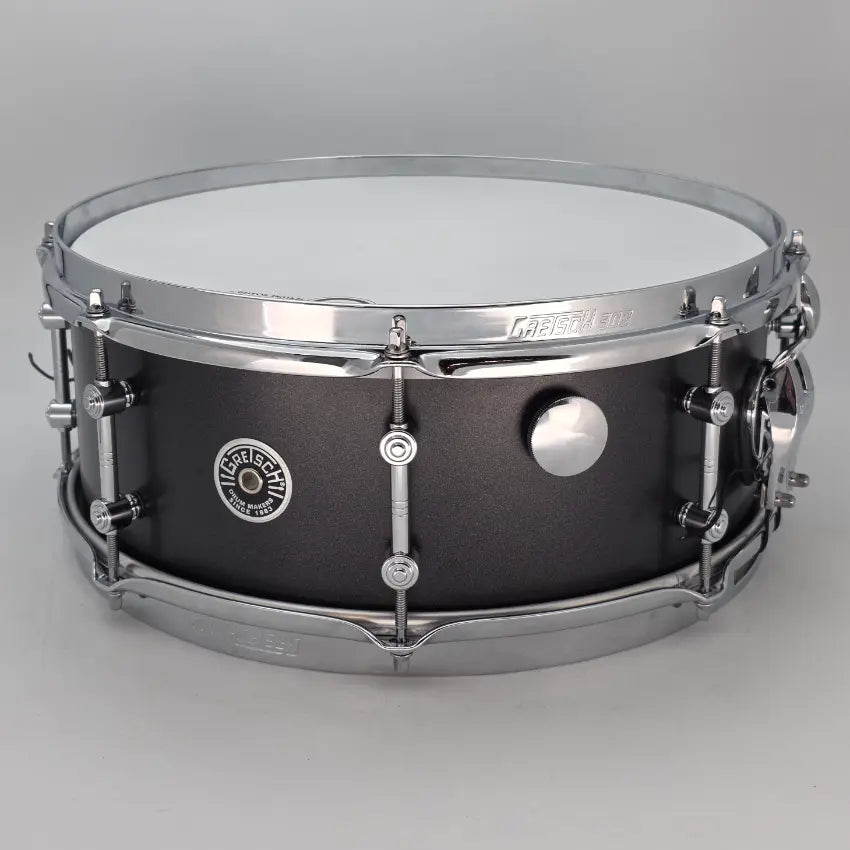 Used Gretsch Brooklyn Standard Snare Drum 14x5.5 Satin Black Metallic - Excellent - Drum Center Of Portsmouth