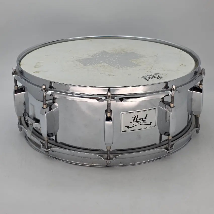 Used Pearl Steel Shell 14x5.5 Snare Drum - Good - Drum Center Of Portsmouth